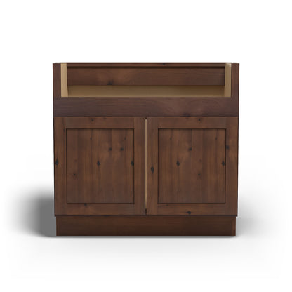 Special Order - 36" Farmhouse Sink Base Rustic Walnut - FSB36 Base Cabinets GHI Rustic Walnut Sink Bases Special Order SPRWS
