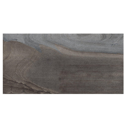 Fossil Smoke 12x24 porcelain tile, smoky gray with brown veining