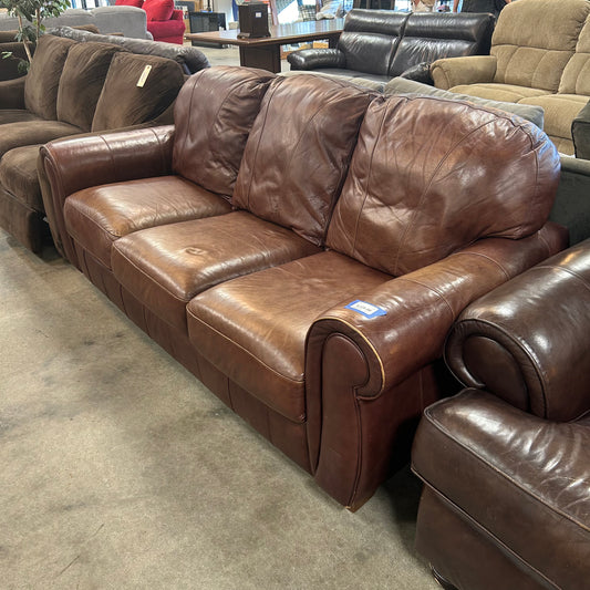 Brown Leather Sofa