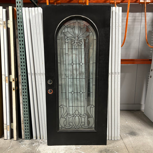 36" Decorative Glass Ext. Door