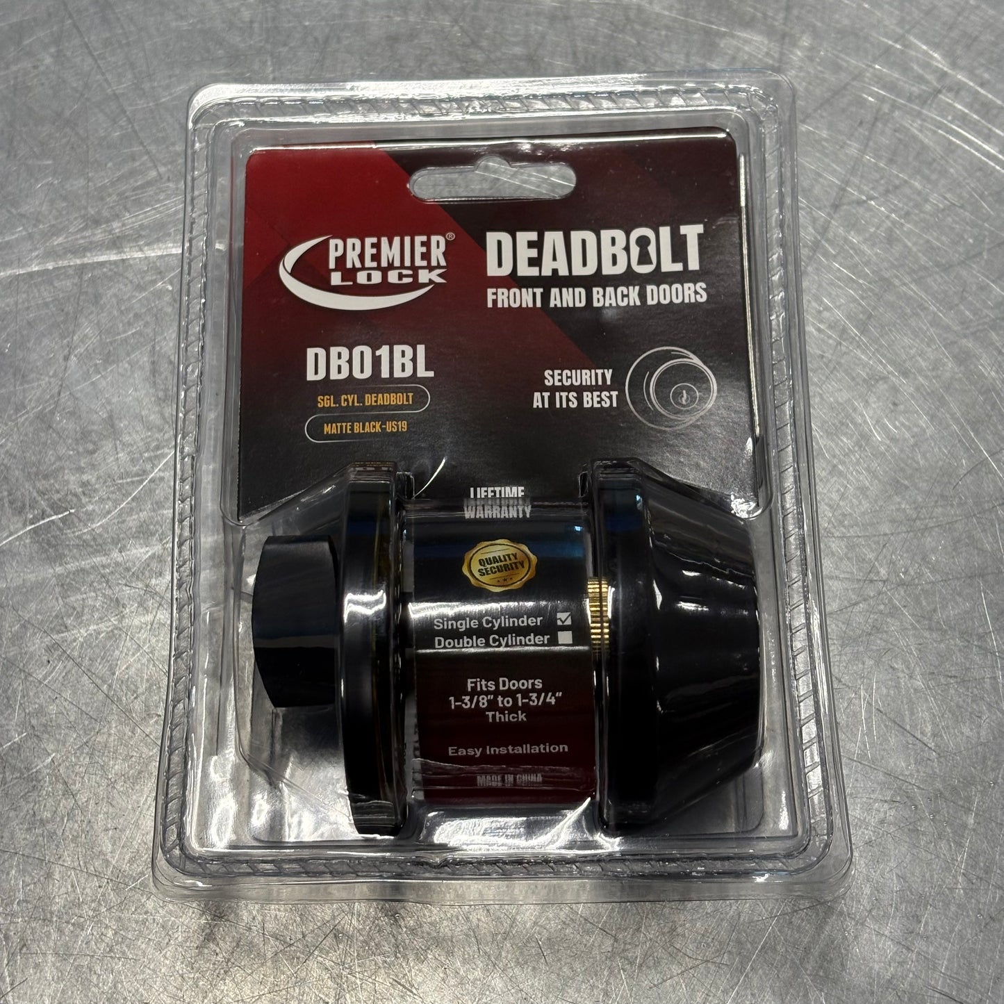 Deadbolt - Single Cyl Black