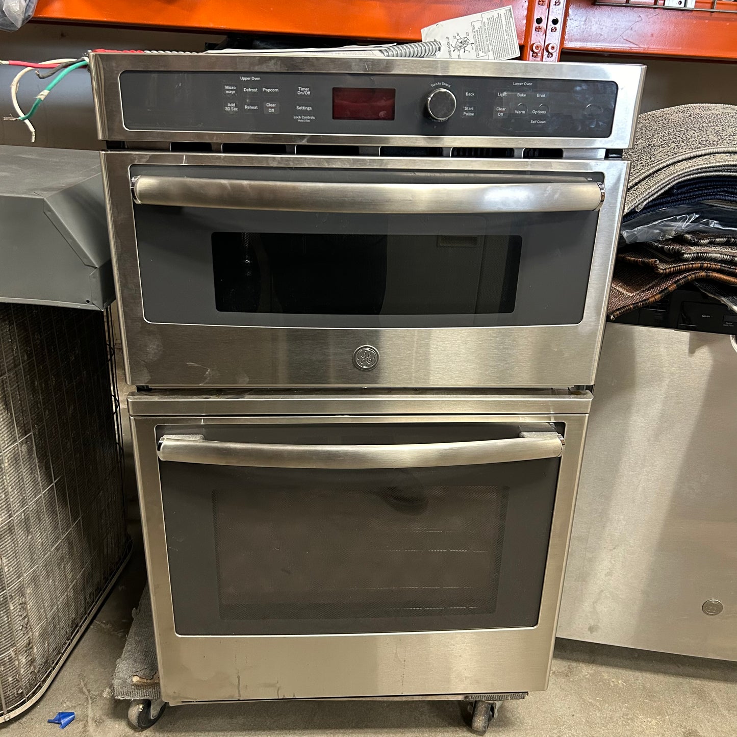 GE Elec Wall Oven W/ Microwave