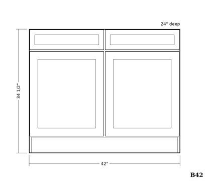 Special Order - 42" Base Cabinet Nantucket Linen - B42 Base Cabinets GHI Nantucket Linen Special Order SPNTL