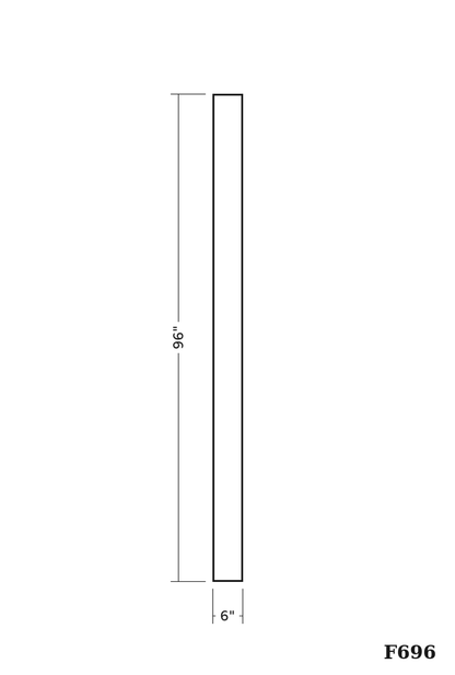 GHI F696 wall filler line drawing