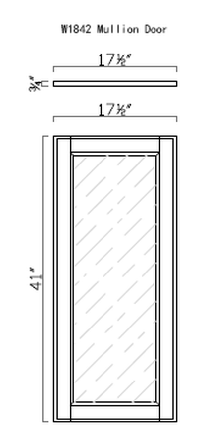 GHI Forest Green 1842MD mullion door line drawing