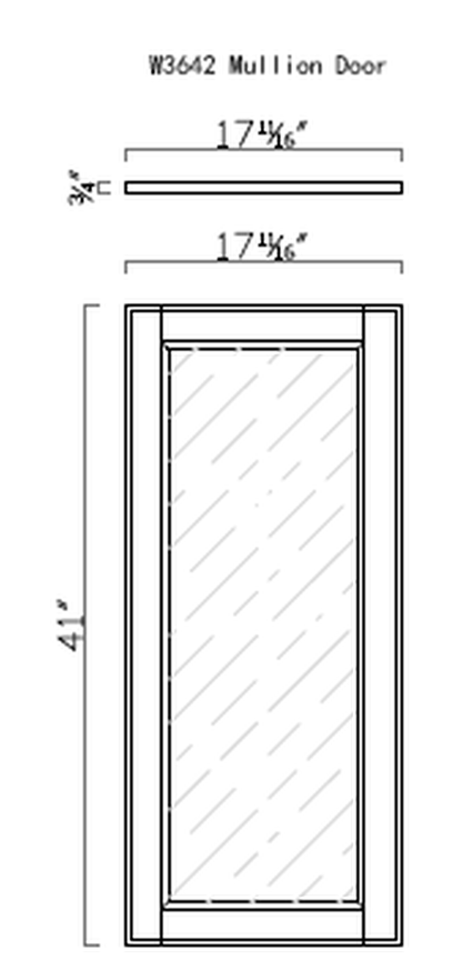 GHI Forest Green 3642MD mullion door line drawing