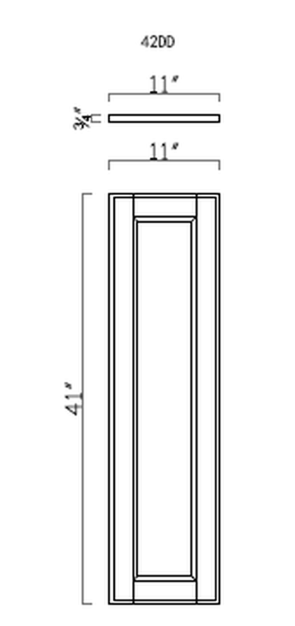 GHI Forest Green 42DD deco door line drawing