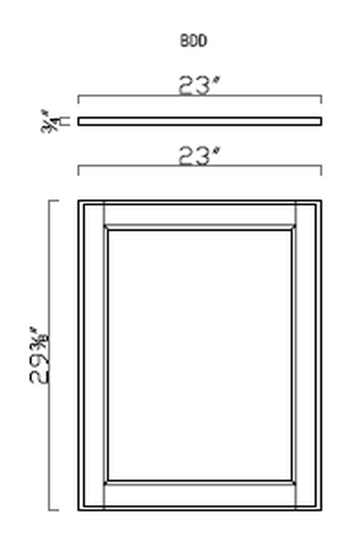 GHI Forest Green BDD deco door line drawing