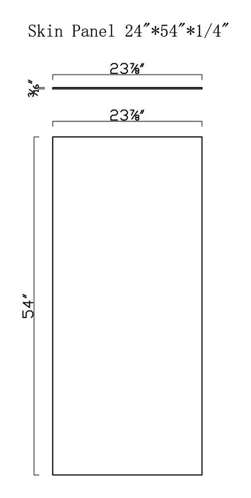 GHI SP24X54 skin panel line drawing
