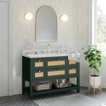 Thurston Dark Green Vanity 48"