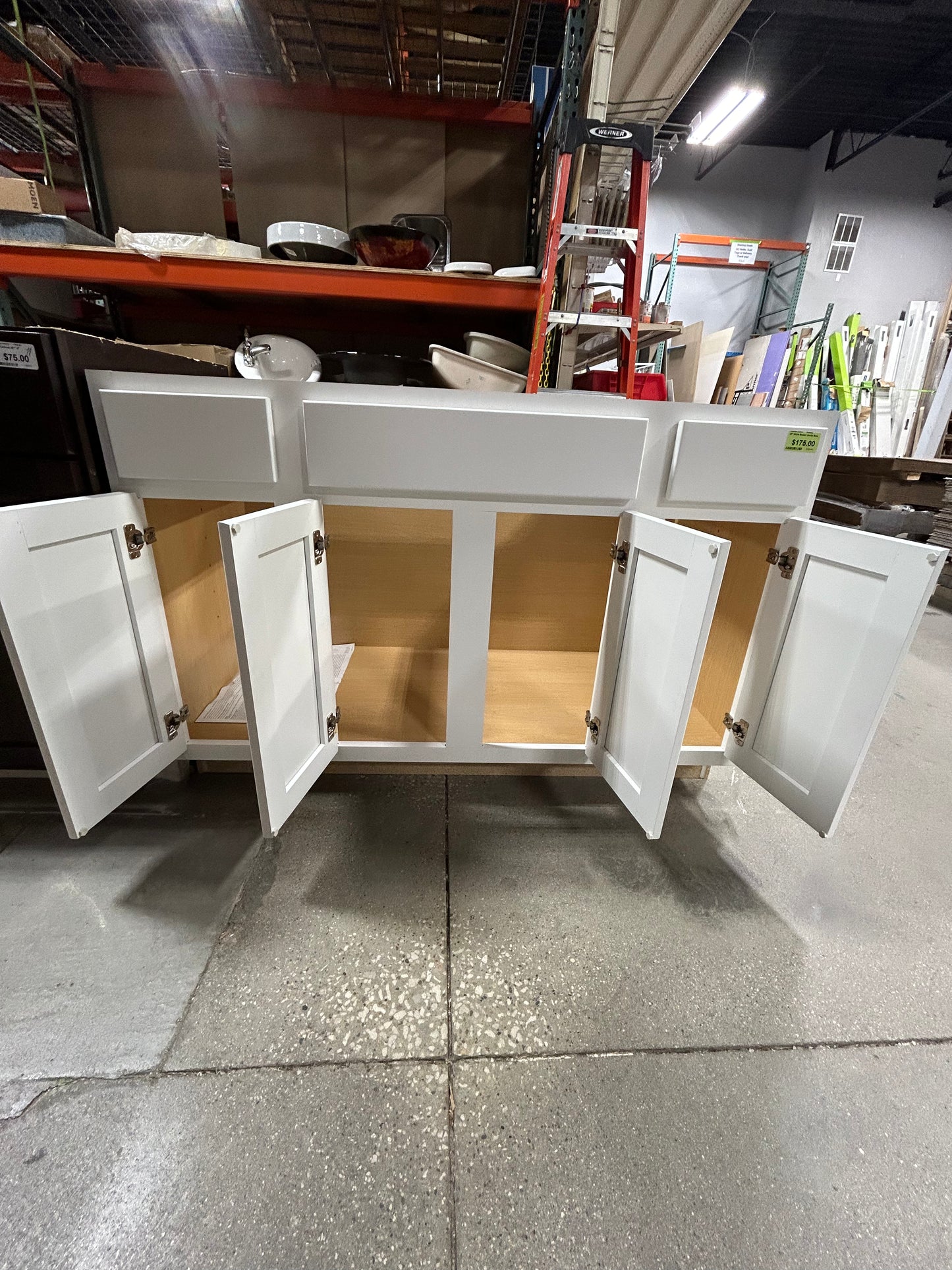 48" White Shaker Vanity Base