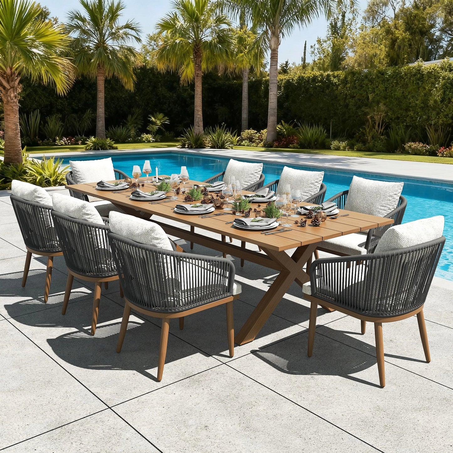 LayinSun 9-pc Patio Set