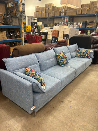 Modern Blue XL Sofa 120in.