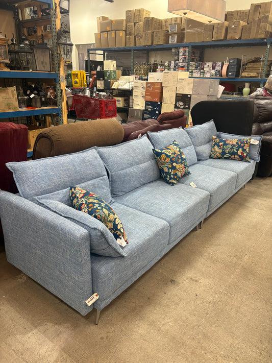 Modern Blue XL Sofa 120in.