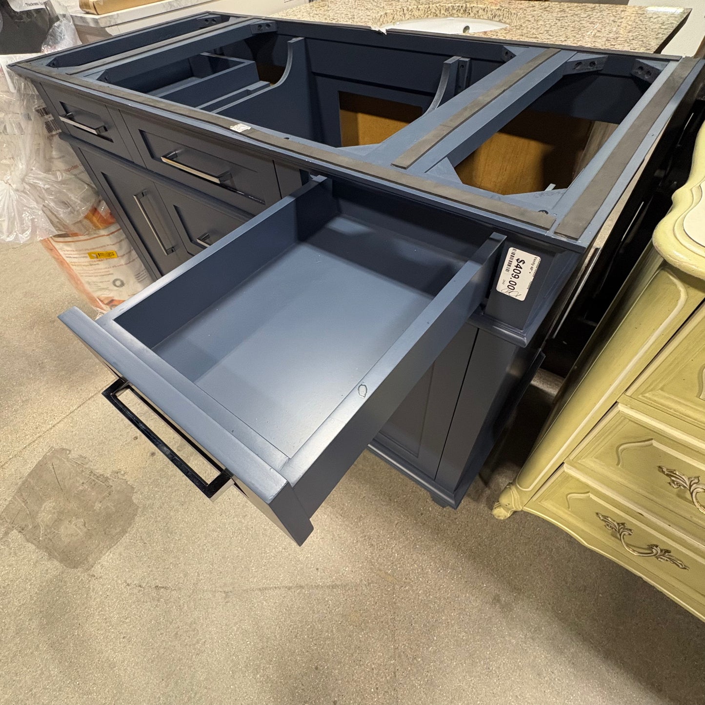 Navy Blue Vanity w/o top - 48"