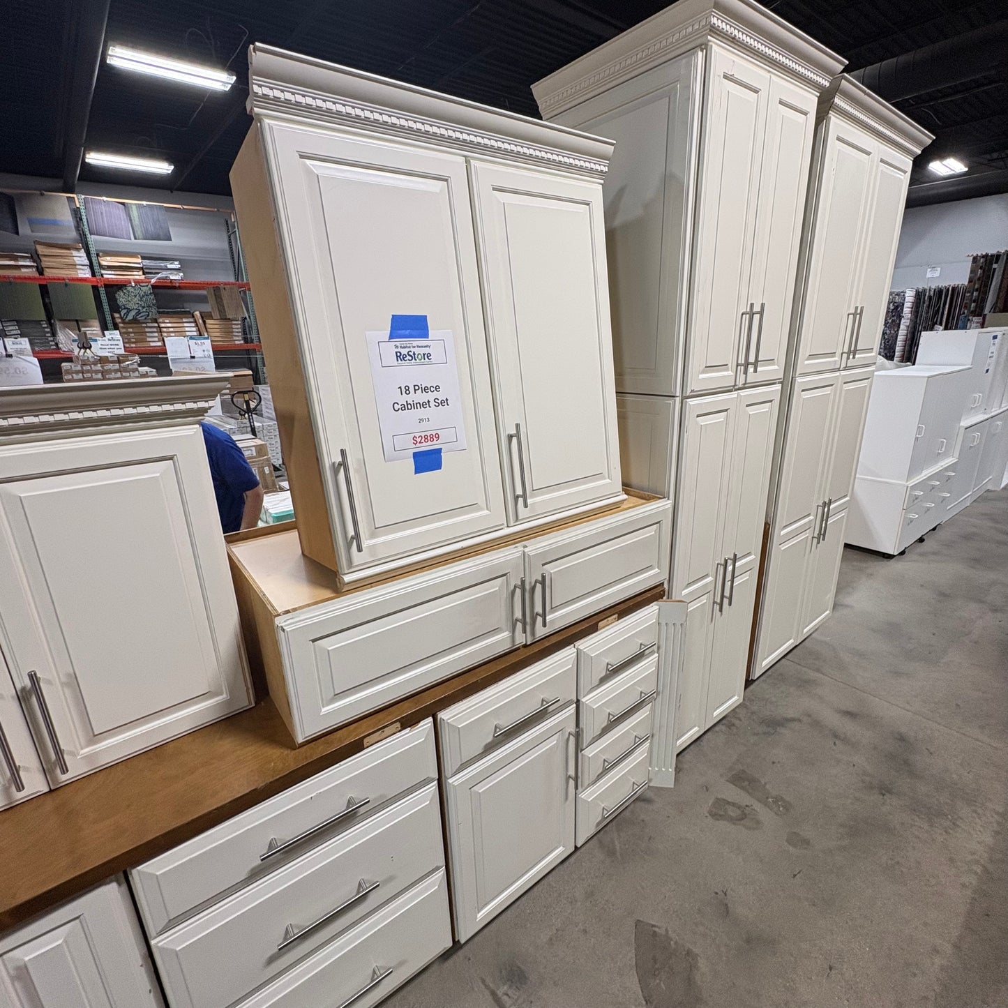 White Cabinet Set - 18pc FALSE