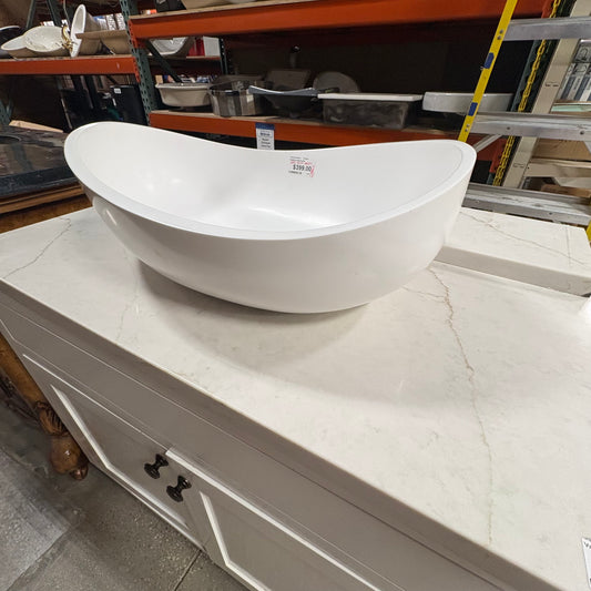 White Vanity wMarbleTop & Sink