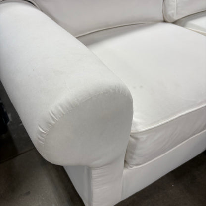 White Couch with Ottoman