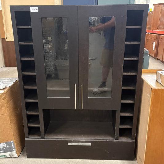 Dark Espresso Bar Cabinet