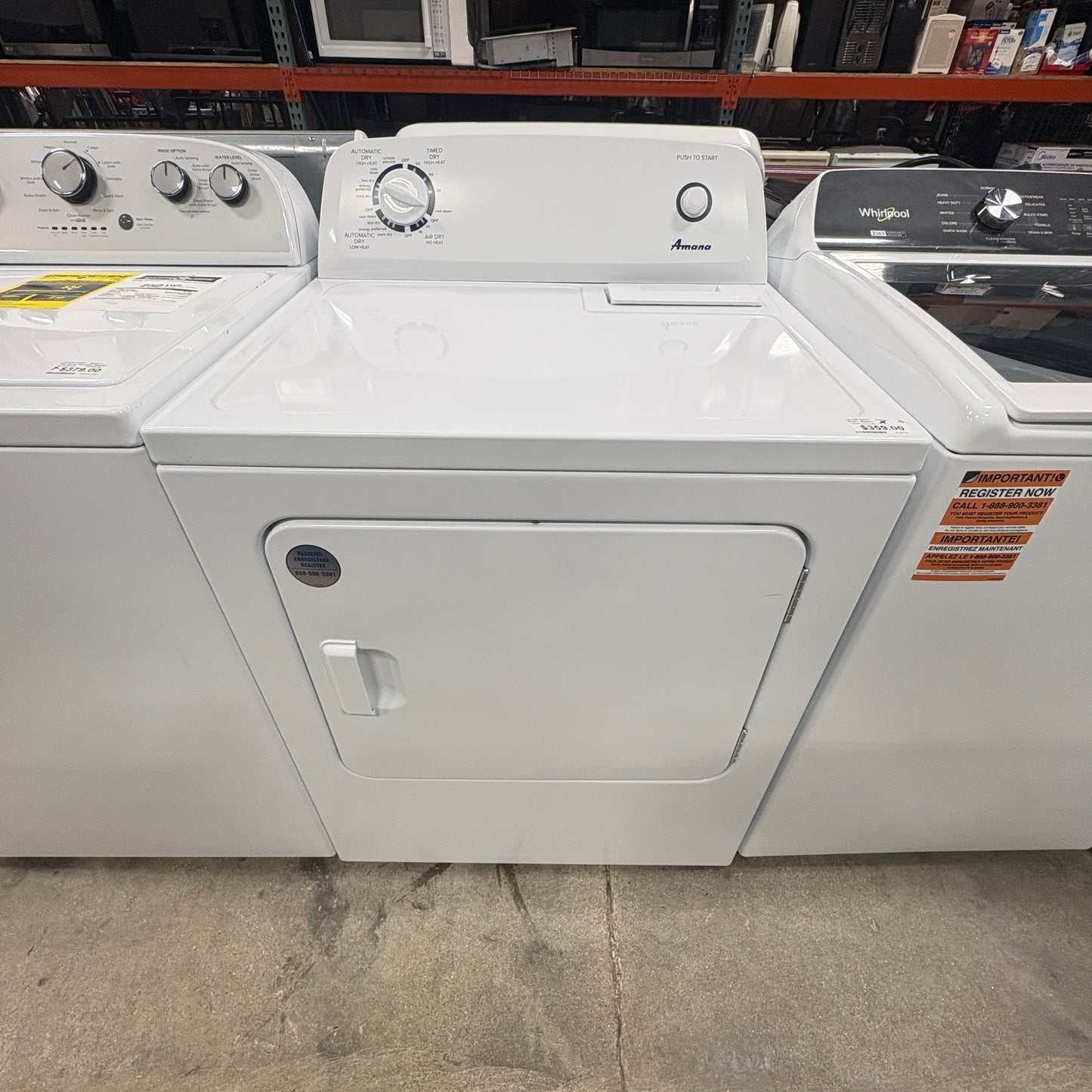 Amana Electric Dryer White GHI Mojave Pantries Special Order