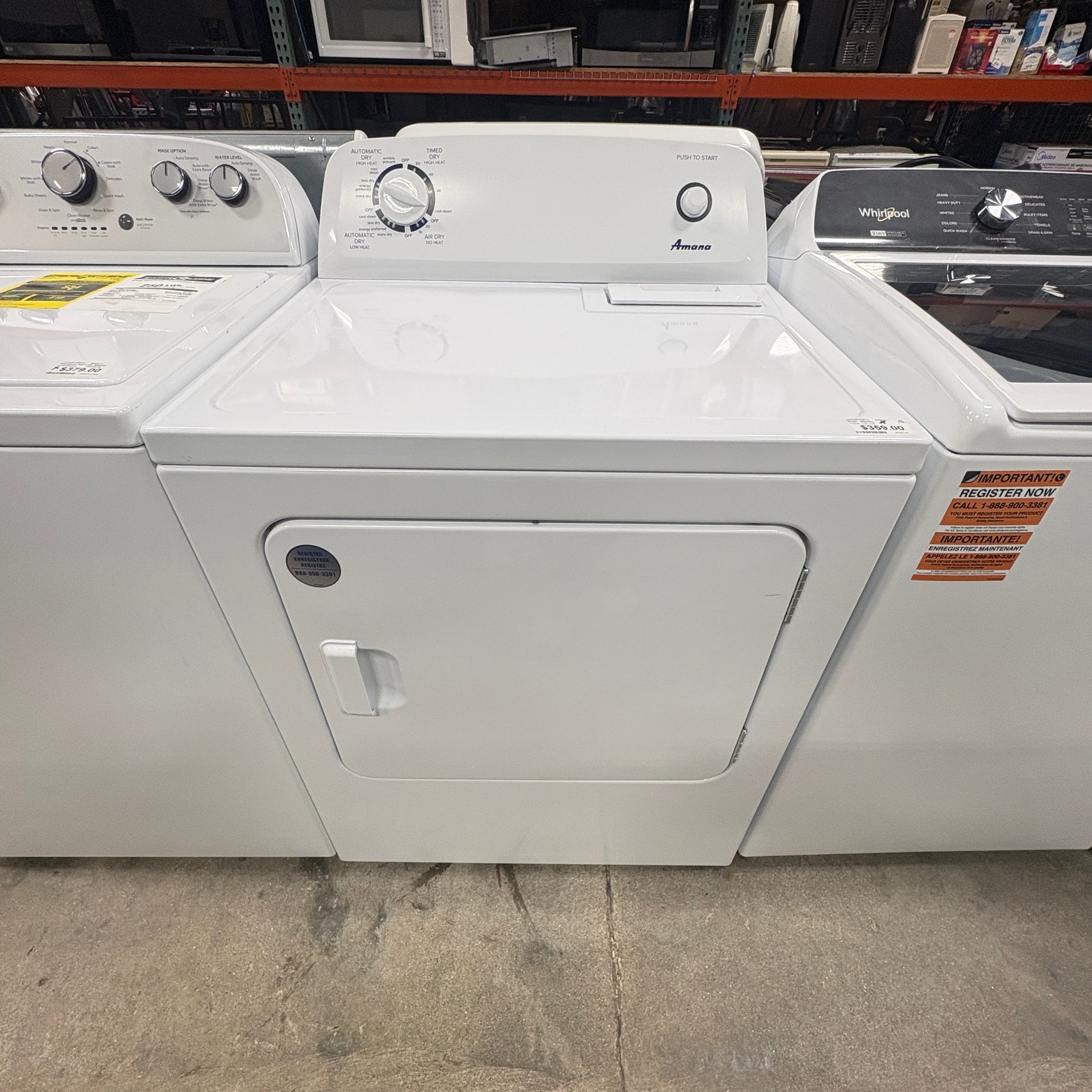 Amana Electric Dryer White GHI Mojave Pantries Special Order