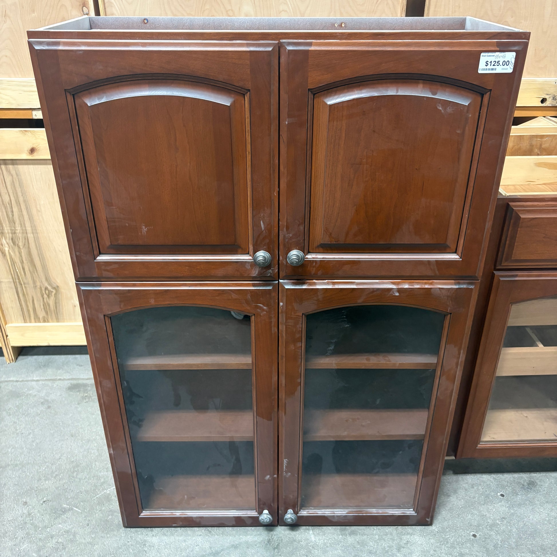 Arched Glass Wall Cabinet FALSE