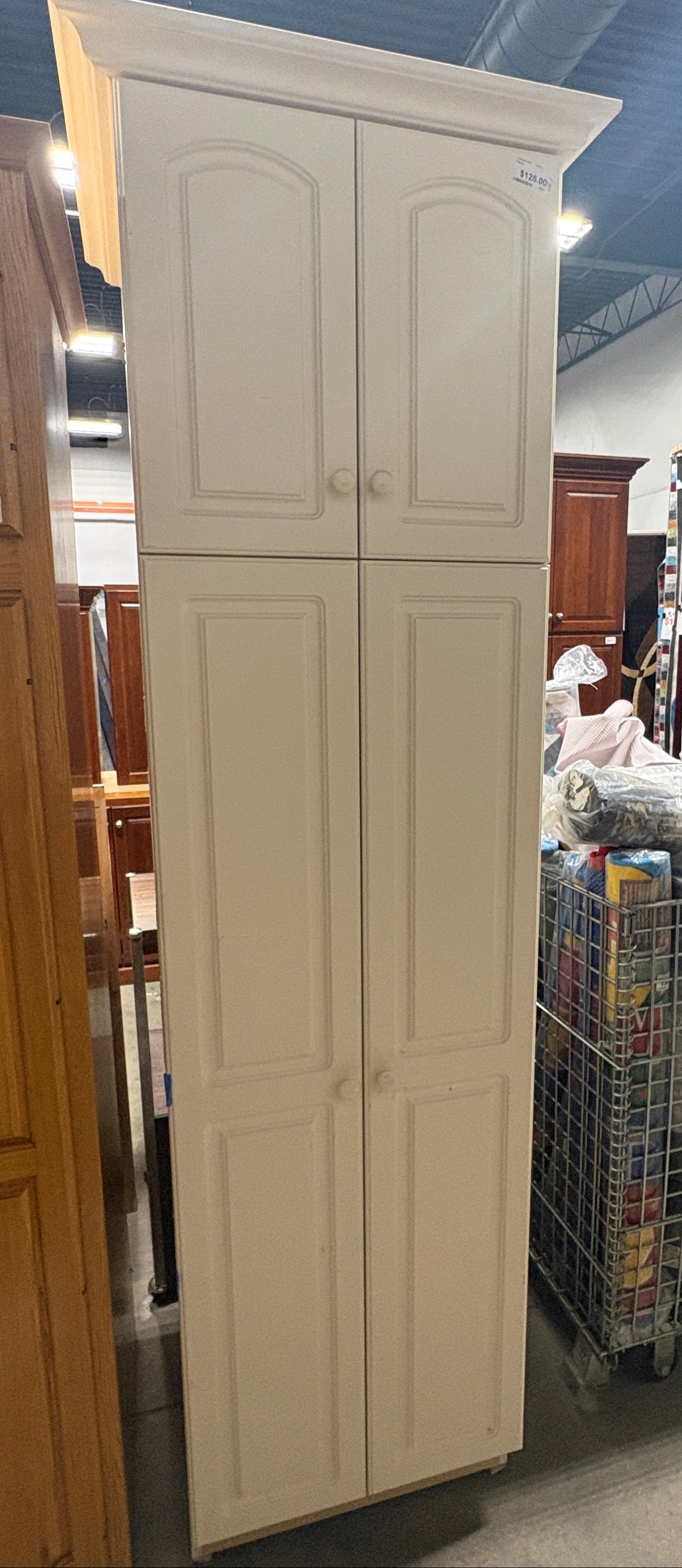 Tall Cream 4‑Door Pantry