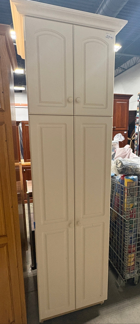 Tall Cream 4‑Door Pantry