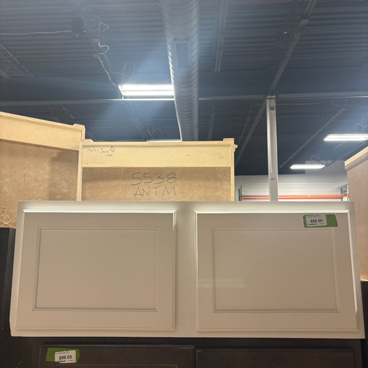 White Raised-Panel Wall Fronts