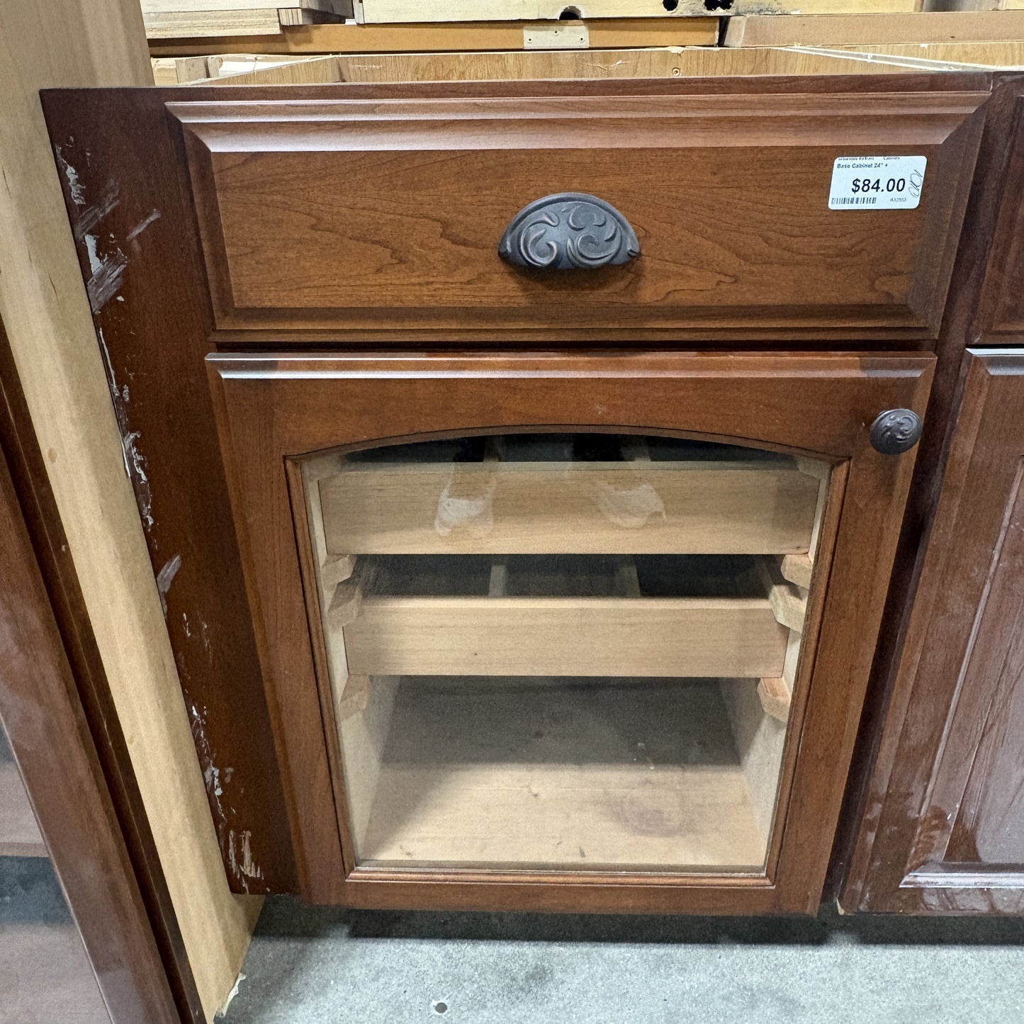 Cherry 24" Glass Cabinet