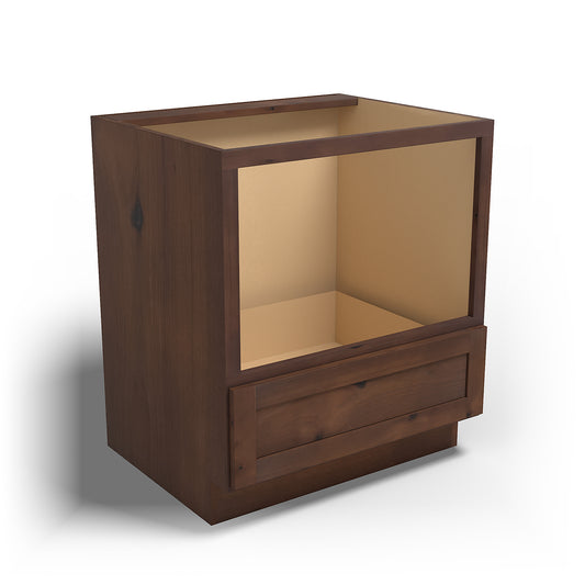 Special Order - 30" Microwave Base Cabinet Rustic Walnut - MB30 Base Cabinets GHI GHI Accessories Microwave Cabinets Rustic Walnut Special Order SPRWS