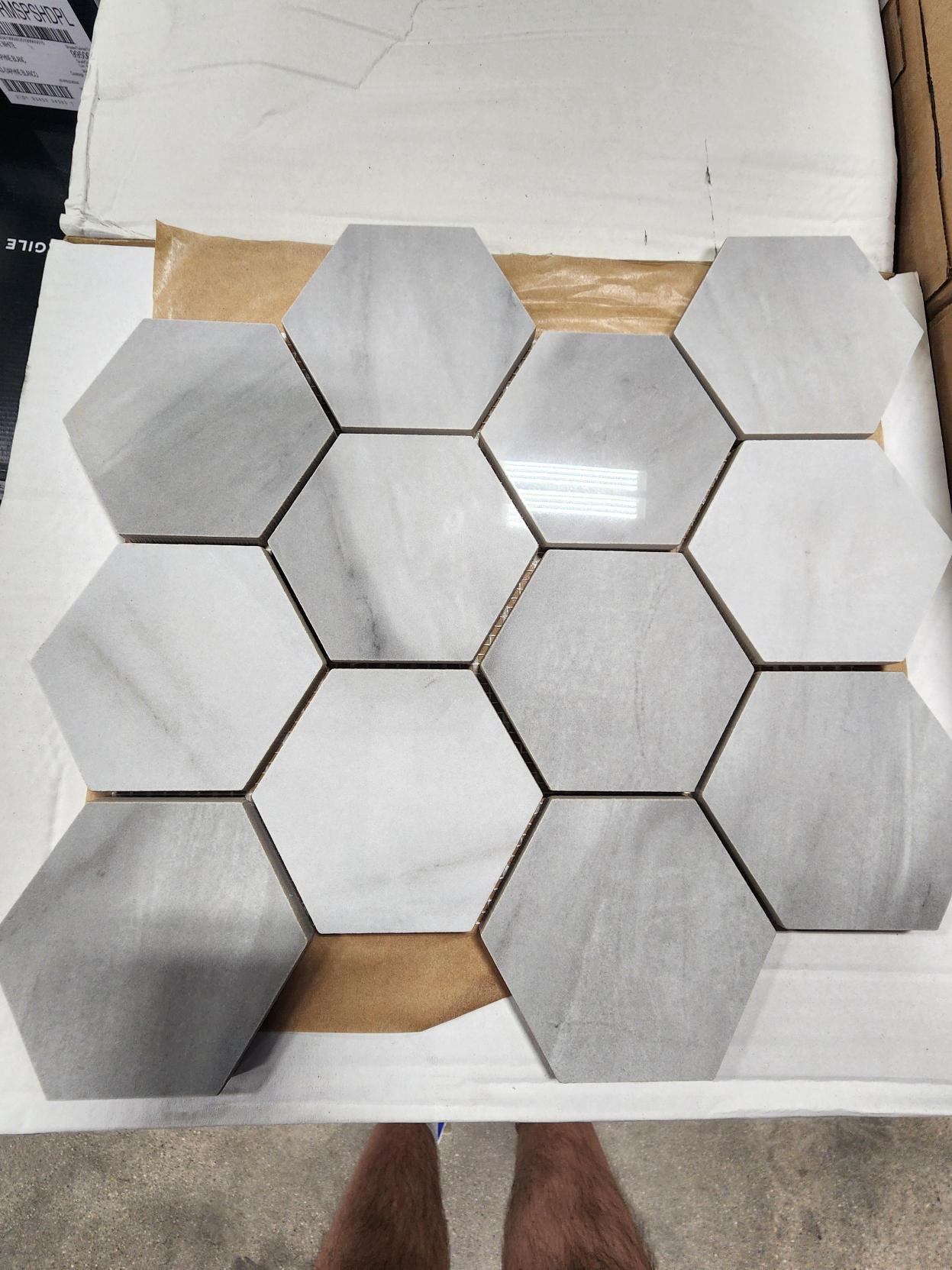 Bardiglio GrigioHex 12x14 Mosa