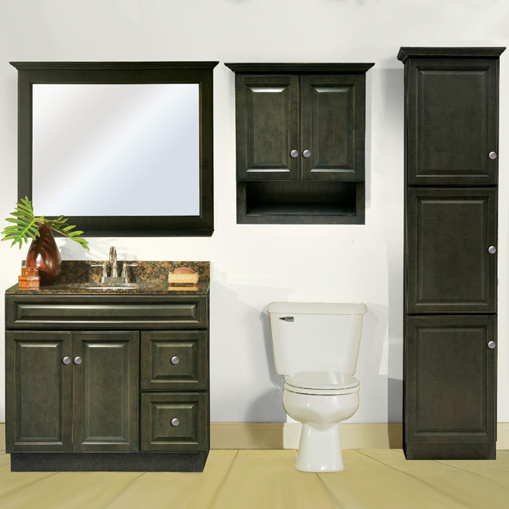 Special Order - 36" x 21" Vanity Base with Right Drawers New Castle Gray - V3621D-R Bathroom GHI New Castle Gray Special Order SPNCG Vanity Bases