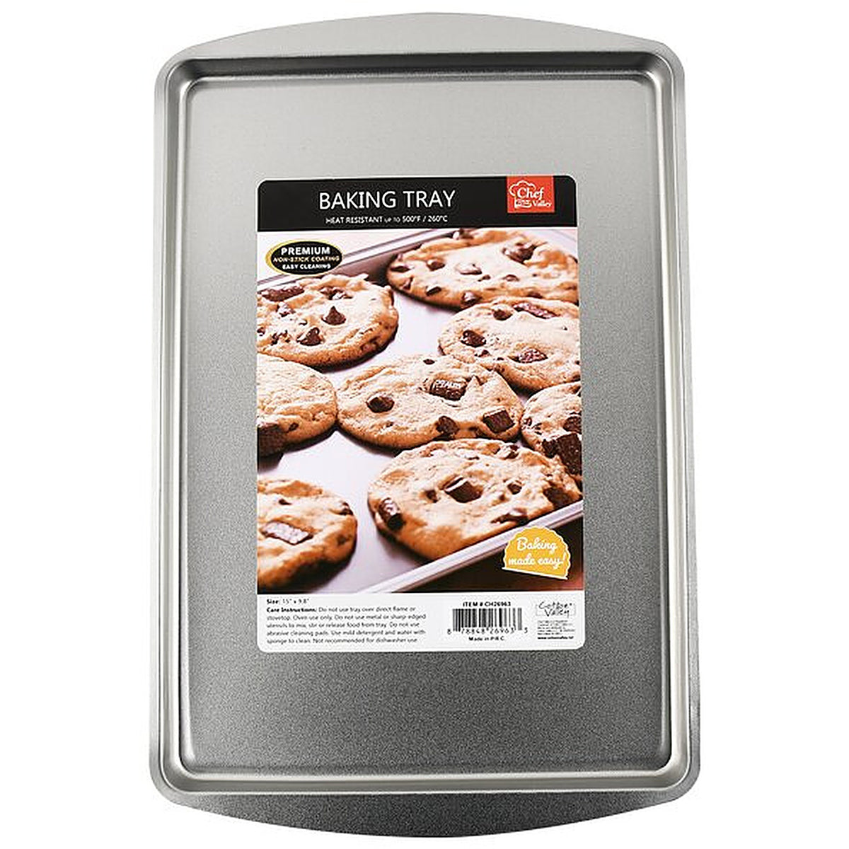 Chef Valley non-stick baking sheet in its label