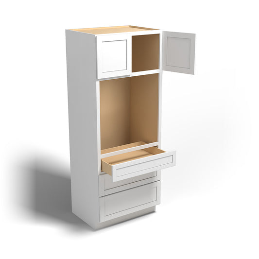 Special Order - 33" x 24" x 84" Oven Cabinet Arcadia White Shaker - OU332484 Arcadia White GHI GHI Accessories Oven Cabinets SPACW Special Order