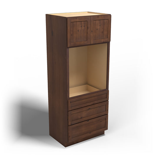 Special Order - 33" x 24" x 84" Oven Cabinet Rustic Walnut - OU332484 GHI GHI Accessories Oven Cabinets Rustic Walnut Special Order SPRWS