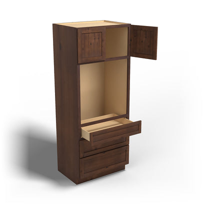 Special Order - 33" x 24" x 84" Oven Cabinet Rustic Walnut - OU332484 GHI GHI Accessories Oven Cabinets Rustic Walnut Special Order SPRWS