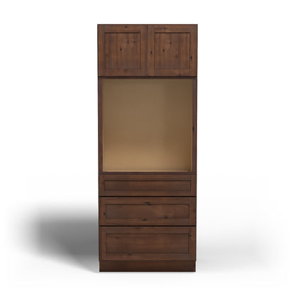 Special Order - 33" x 24" x 84" Oven Cabinet Rustic Walnut - OU332484 GHI GHI Accessories Oven Cabinets Rustic Walnut Special Order SPRWS