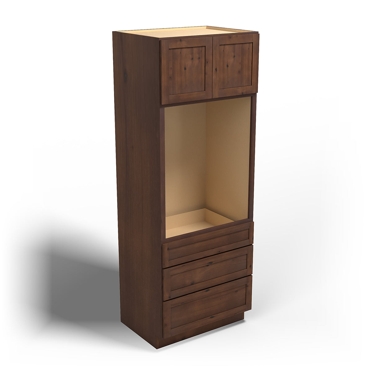 Special Order - 33" x 24" x 90" Oven Cabinet Rustic Walnut - OU332490 GHI GHI Accessories Oven Cabinets Rustic Walnut Special Order SPRWS