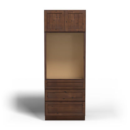 Special Order - 33" x 24" x 90" Oven Cabinet Rustic Walnut - OU332490 GHI GHI Accessories Oven Cabinets Rustic Walnut Special Order SPRWS