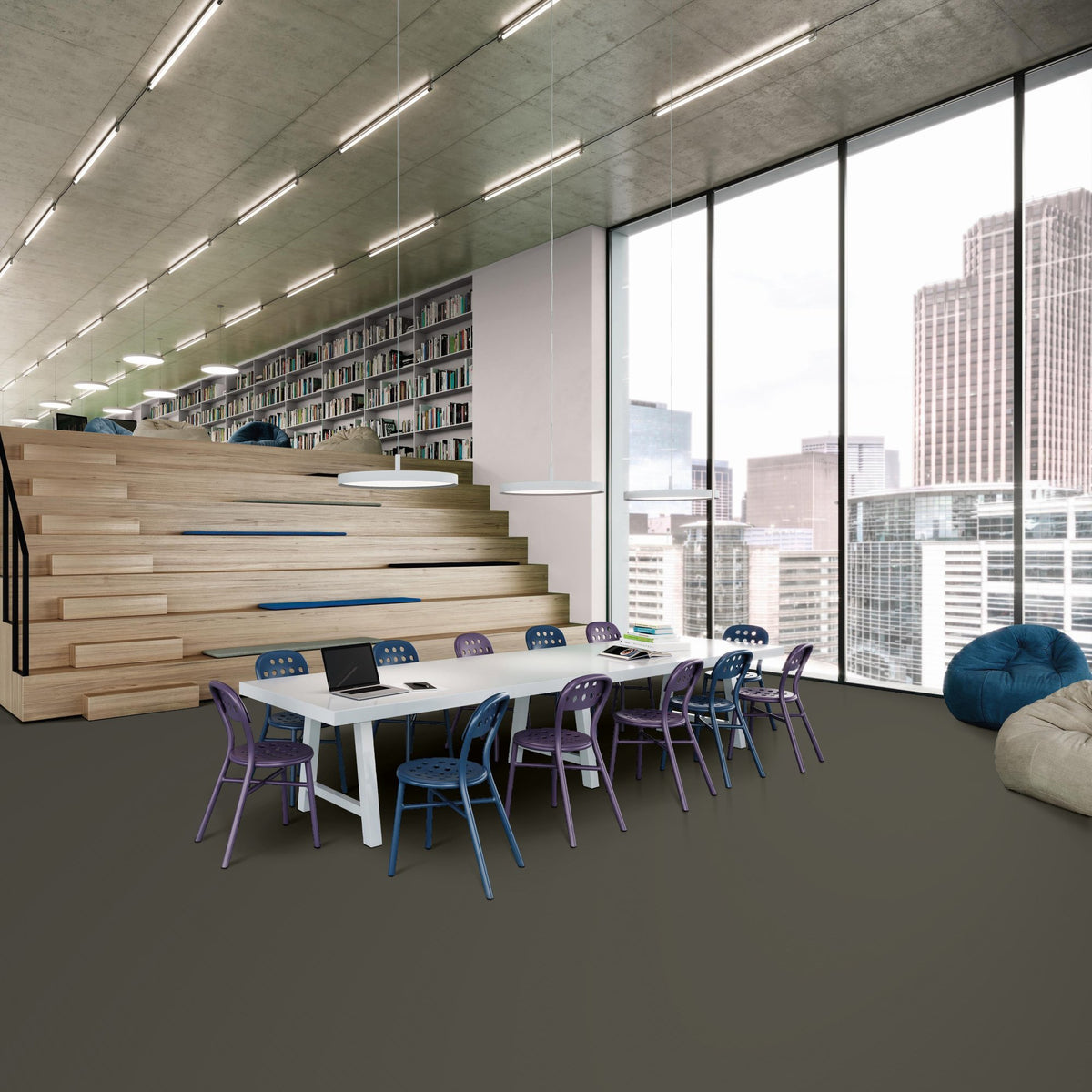 Shaw Carpet Tile Taupe In store location-set published-all-channels