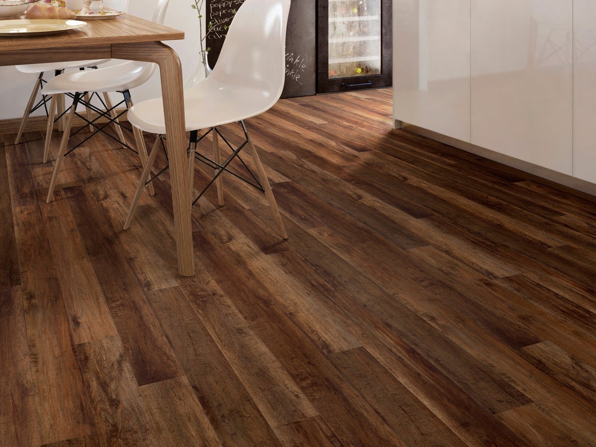 Tarkett ProGen vinyl plank in Carmine, installed