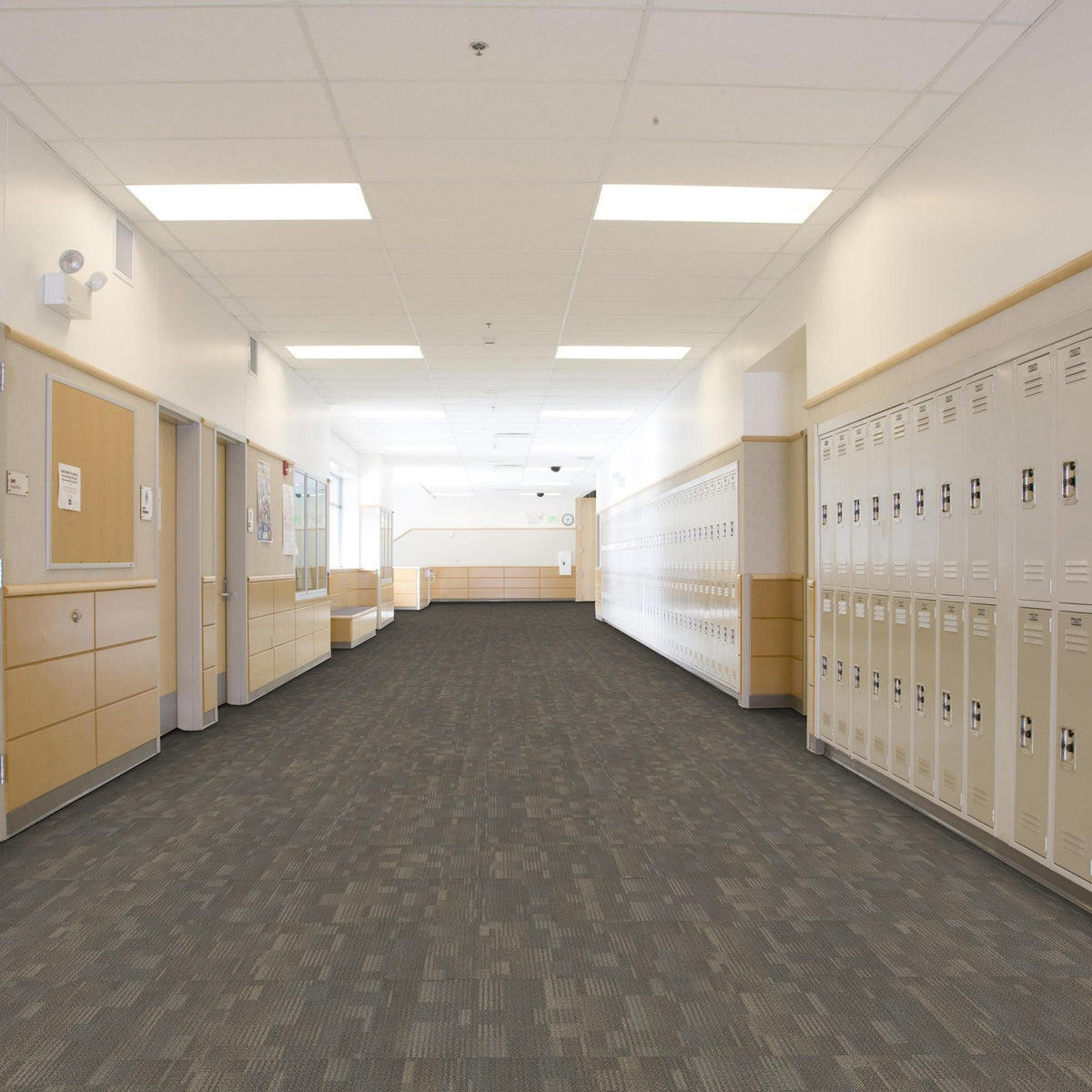 Shaw Captivate carpet tile in Micro Film, room scene