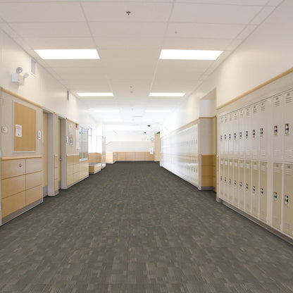 Shaw Captivate carpet tile in Micro Film, room scene