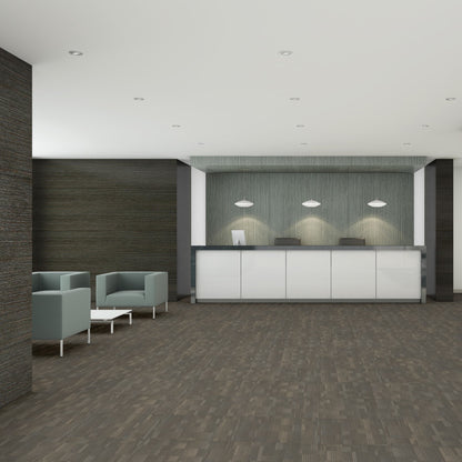 Shaw Captivate carpet tile in Micro Film, room scene