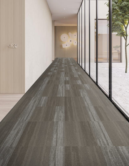 Shaw Sea Edge carpet tile in Village Cloud, room scene