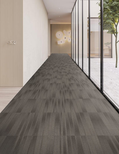 Shaw Situation carpet tile in Woodsmoke, room scene