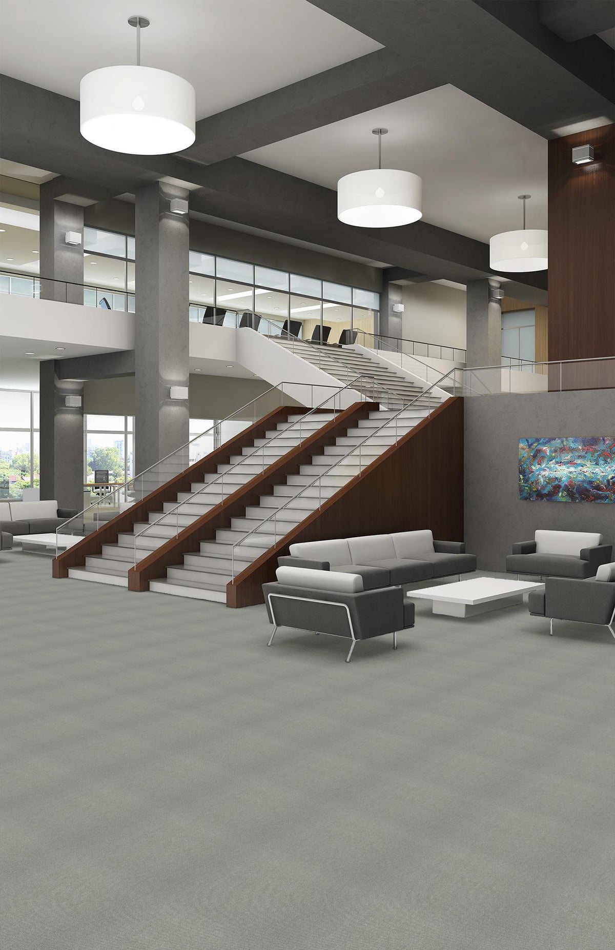 Shaw Counterpart carpet tile in Correlate, room scene