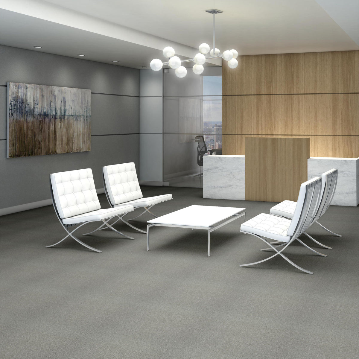 Shaw Counterpart carpet tile in Correlate, room scene