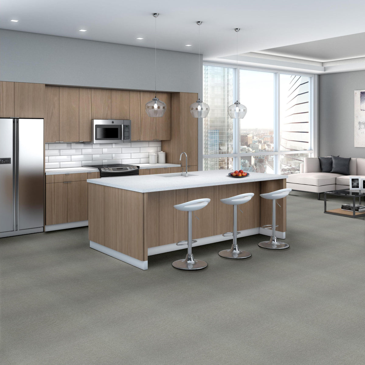 Shaw Counterpart carpet tile in Correlate, room scene